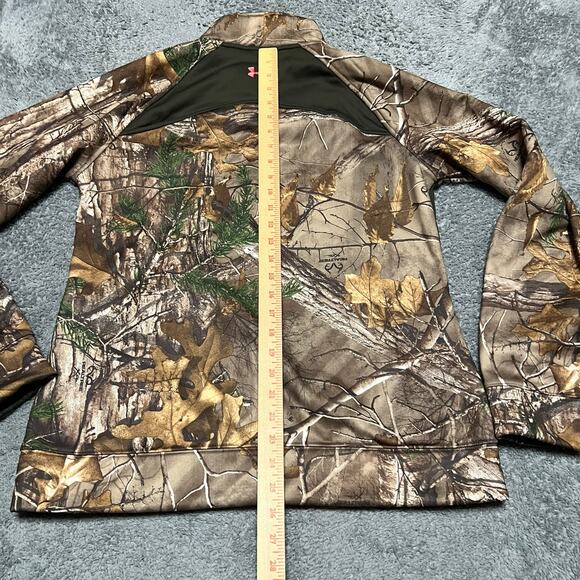 Under Armour Fleece Womens Medium Realtree Camouflage Quarter Zip Sweatshirt - Picture 5 of 8